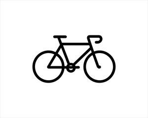 Fototapeta premium black bicycle isolated on white