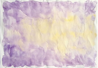 Obraz premium Abstract Watercolor Background: Purple and Yellow Hues on Crumpled Paper Texture