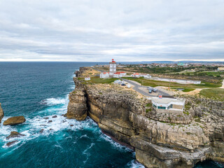 Farol de Cabo Carvoeiro en Peniche, región Oeste de Portugal.
