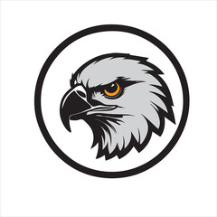 Cartoon Eagle Head Vector Design for Logo or Mascot Illustration