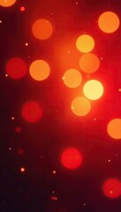 Festive bokeh lights in shades of red orange and gold on a gradient background with subtle glow effects, bokeh, red, gradient