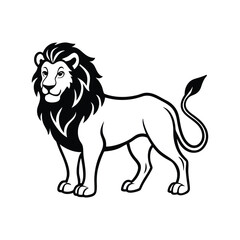 Lion silhouette vector art illustration