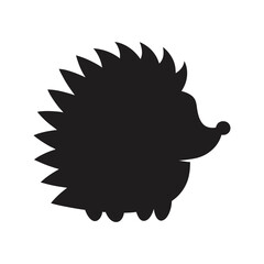 Spiky Hedgehog Silhouette – High-Quality Wildlife Clipart 