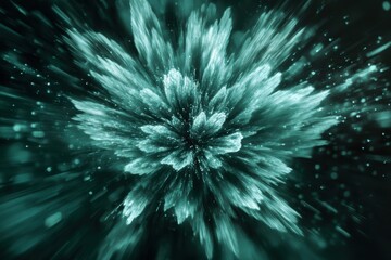 Fototapeta premium 鮮やかな色彩の爆発が画面を満たす幻想的な光景