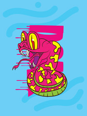 Naklejka premium snake vector illustration for chinese new year zodiac symbol, logo, sign