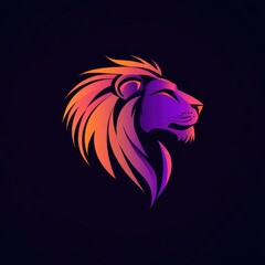 Fototapeta premium cool animal logo on dark background
