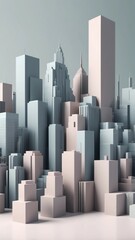 Cityscape in Minimalist Style