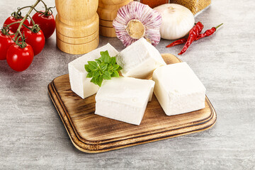 Greek traditional organic feta cheese