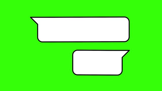 chat bubble green screen animation
message or chat box chroma key 4k animation