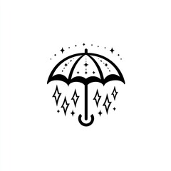 Sparkling Umbrella Shielding Against Glittering Rain