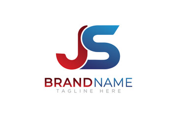 Creative letters JS logo js icon 