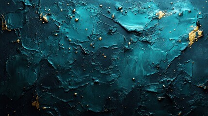 Teal and gold textured background.
