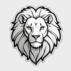 Obraz premium A lion head with mane 