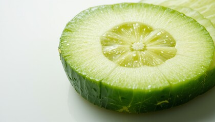 Photo of sliced ​​cucumber, a fresh fruit that is often used as a salad and can also be made into a healthy juice drink.