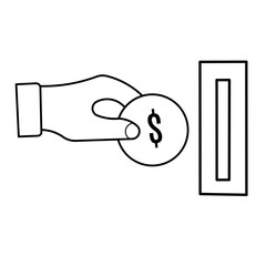 Donate Money Outline Design