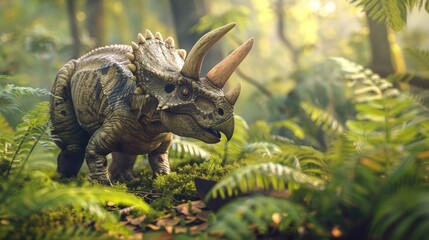 Triceratops in the Jungle
