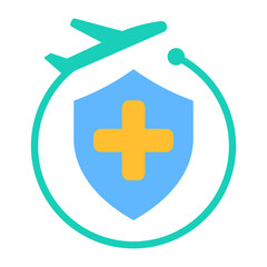 Obraz premium Travel Health Coverage Icon