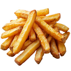 french fries potato fry isolated on white background clipping path