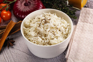 Indian cuisine jeera basmati rice