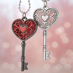 heart shaped keys