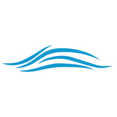 Line water wave icon. Choppy water. Vector illustration. Blue