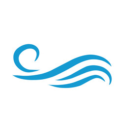 Line water wave icon. Choppy water. Vector illustration. Blue