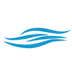Line water wave icon. Choppy water. Vector illustration. Blue
