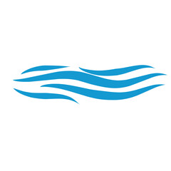 Line water wave icon. Choppy water. Vector illustration. Blue