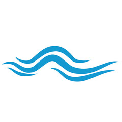 Line water wave icon. Choppy water. Vector illustration. Blue
