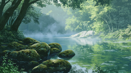 Spring Forest Background Wallpaper