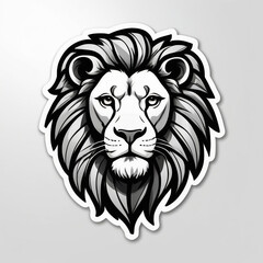 Obraz premium A lion head sticker 