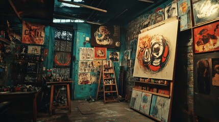 Obraz premium Art districts are hubs for creativity and expression.