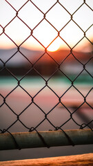 Fototapeta premium fence with barbed wire