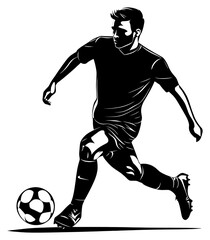 Naklejka premium PNG Player football silhouette soccer sports.