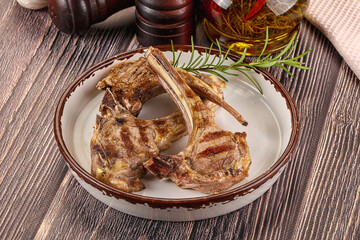 Delicous Grilled square rib of lamb