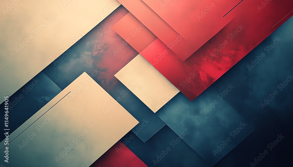 Poster A dynamic design concept background with overlapping geometric shapes, clean lines, and a harmonious color palette for a stylish, modern effect
