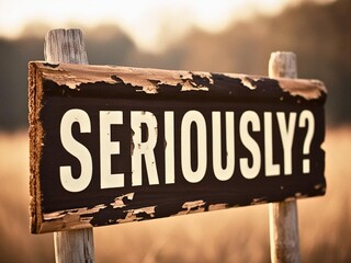 seriouslyと書かれた看板