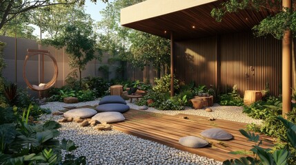 Naklejka premium Rooftop gardens offer urbanites a slice of greenery.