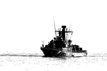 FAST ATTACK CRAFT - Polish Orkan-class warship on the sea 