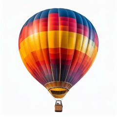 Fototapeta premium Flight of Color: Hot-Air Balloon on Transparent Background for Designs