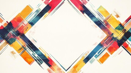 Geometric diamond border design featuring a blank central area, ideal for creative projects and elegant presentations