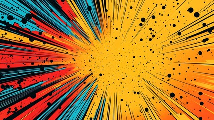Vibrant background comic style explosion high resolution hd image