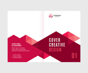 Abstract cover design for the annual report, catalog, booklet, template for presentations and conferences