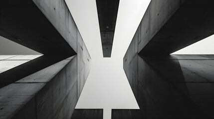 Fototapeta premium Modern Minimalist Art with Clean Lines and Geometric Simplicity – A Study in Monochromatic Elegance and Precision