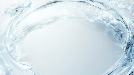 Frosted Glass Frame, Elegant transparent border framing a pristine white center, ideal for modern decor and minimalist aesthetics