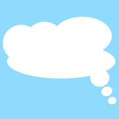 Cloud. Abstract white cloudy isolated on blue background. cloud icon for your design