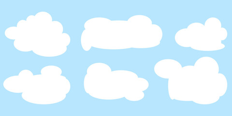 Cloud. Abstract white cloudy isolated on blue background. cloud icon for your design