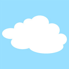Cloud. Abstract white cloudy isolated on blue background. cloud icon for your design