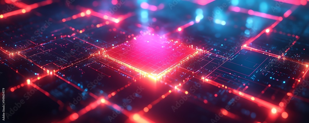 Aufkleber An abstract background representing IT security, with a glowing digital shield, interconnected nodes, and layers of protection in a cyber environment