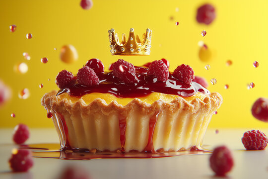Epiphany Day celebration cake with a crown, honoring the Three Kings and the festive holiday spirit.